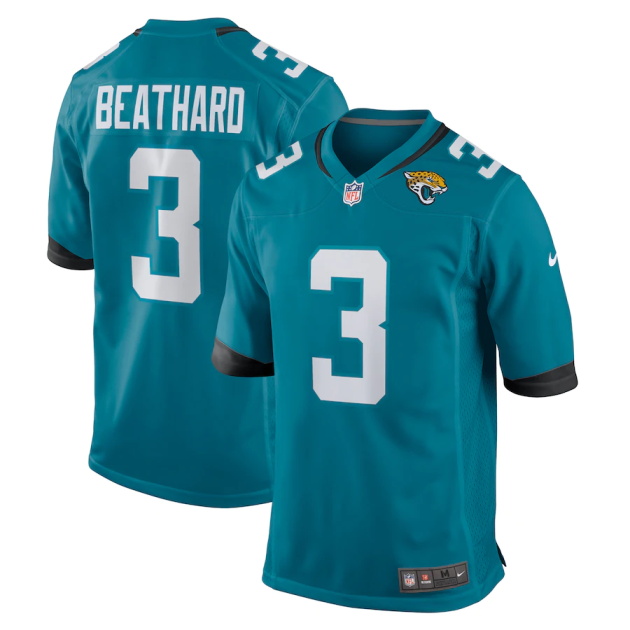 mens nike cj beathard teal jacksonville jaguars game jersey